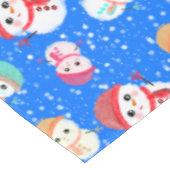 Snowball and Snowman Blue 2 Tafelkleed (Gekanteld)