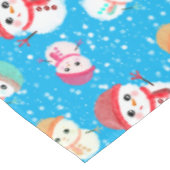 Snowball and Snowman Blue 2 Tafelkleed (Gekanteld)