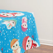 Snowball and Snowman Blue 2 Tafelkleed (Voorbeeld)