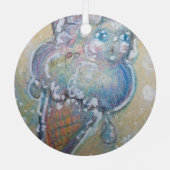 Snowball Boy-versiering Metalen Ornament (Achterkant)