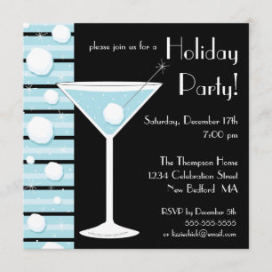 Snowball Cocktail Invitation Kaart
