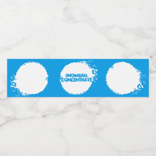 SNOWBALL CONCENTRATE Funny Waterfles Etiket (Enkel label)