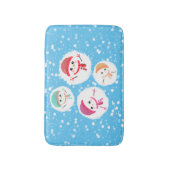 Snowball en Snowman Blue Badmat (Voorkant Verticaal)