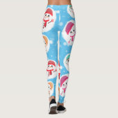 Snowball en Snowman Blue Leggings (Achterkant)