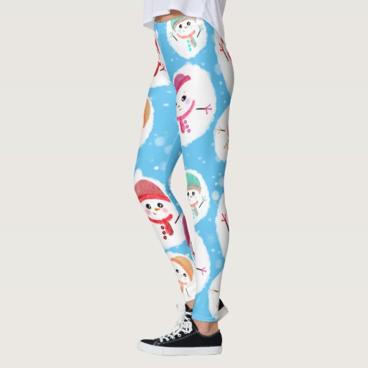 Snowball en Snowman Blue Leggings (Links)