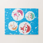 Snowball en Snowman Blue Legpuzzel (Horizontaal)