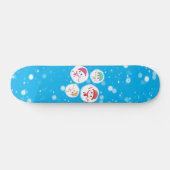Snowball en Snowman Blue Persoonlijk Skateboard (Horizontaal)