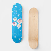 Snowball en Snowman Blue Persoonlijk Skateboard (Voorkant)