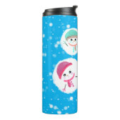 Snowball en Snowman Blue Thermosbeker (Gedraaid links)