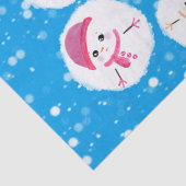 Snowball en Snowman Blue Tissuepapier (Detail)