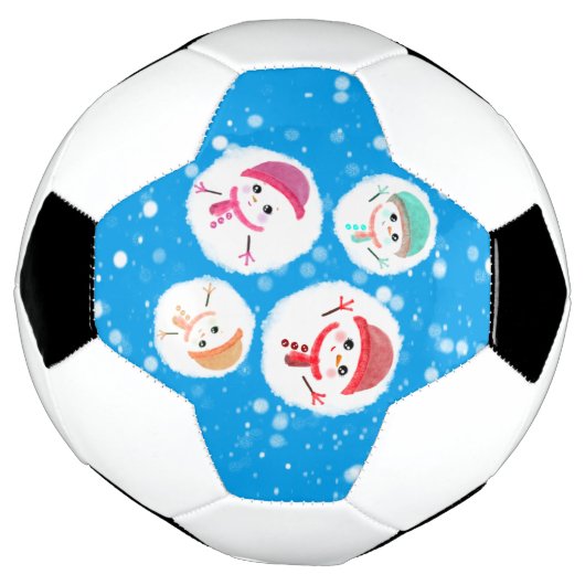 Snowball en Snowman Blue Voetbal (Gedraaid)