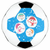 Snowball en Snowman Blue Voetbal (Voorkant)