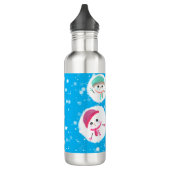 Snowball en Snowman Blue Waterfles (Links)