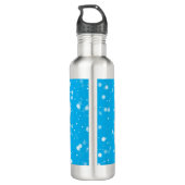 Snowball en Snowman Blue Waterfles (Achterkant)