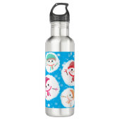 Snowball en Snowman Blue Waterfles (Voorkant)