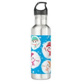 Snowball en Snowman Blue Waterfles