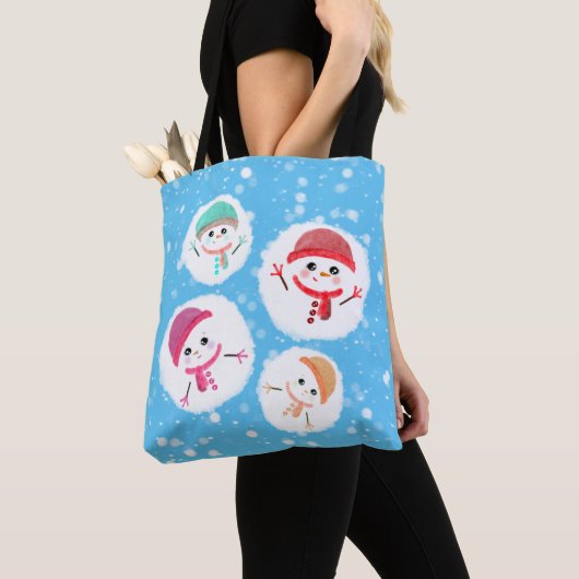 Snowball en Snowman Tote Bag (Dichtbij)