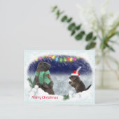 Snowball Fight Briefkaart (Staand voorkant)