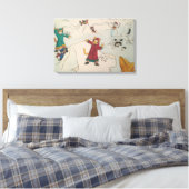 Snowball Fight Canvas Afdruk (Insitu (Slaapkamer))