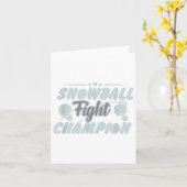 Snowball Fight Champion - Leuke Kerst _1 Kaart (Gele Bloem)