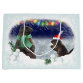 Snowball Fight Gift Bag Groot Cadeauzakje (Voorkant)