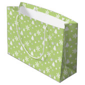 Snowball Fight Gift Bag Large Cadeautasje (Achterkant Gekanteld)