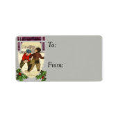 Snowball Fight  Gift Label (Voorkant)