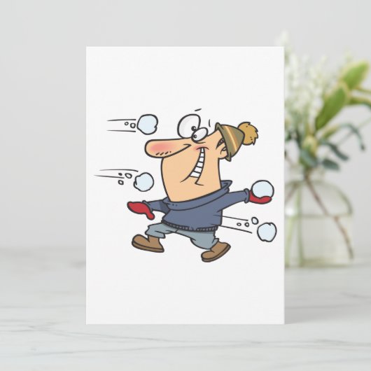 Snowball Fight Kaart (Staand voorkant)