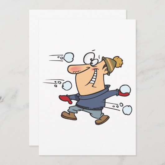 Snowball Fight Kaart (Voorkant / Achterkant)