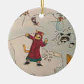 Snowball Fight Keramisch Ornament (Voorkant)