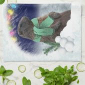 Snowball Fight Kitchen Towel Theedoek (Gevouwen)