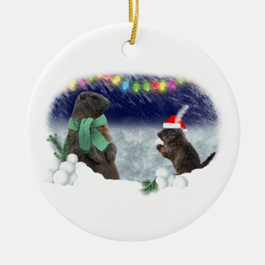 Snowball Fight Ornament (Voorkant)