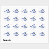 Snowball Fight Ronde Sticker (Vel)