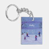 Snowball Fight Sleutelhanger (Voorkant Links)