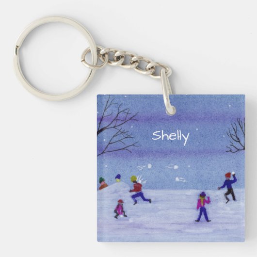 Snowball Fight Sleutelhanger (Voorkant)