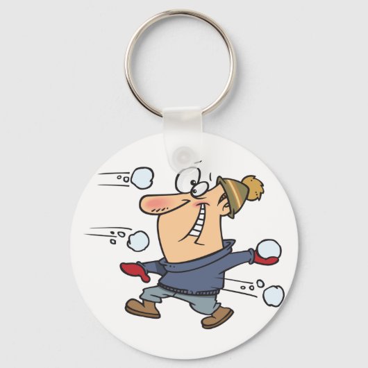 Snowball Fight Sleutelhanger (Achterkant)