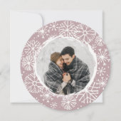 Snowball | Foto rond Feestdagenkaart (Voorkant)