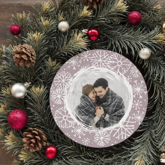 Snowball | Foto rond Feestdagenkaart