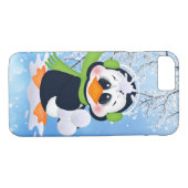 Snowball-gevechten met kerstpinguïn 7 hoesje (Achterkant (Horizontaal))