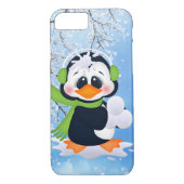 Snowball-gevechten met kerstpinguïn 7 hoesje (Achterkant)