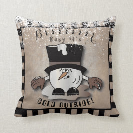  Snowball Guy - Brr Baby is buiten koud Kussen