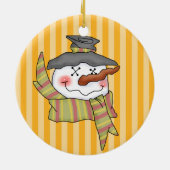 Snowball Head Snowmen Ornament (Achterkant)