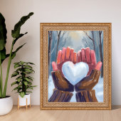 Snowball Heart | Winter Gloves Watercolor Poster