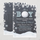 Snowball Het is een Baby shower-uitnodiging. Kaart (Voorkant / Achterkant)