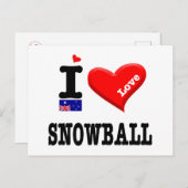 SNOWBALL - I Love - Briefkaart (Voorkant / Achterkant)