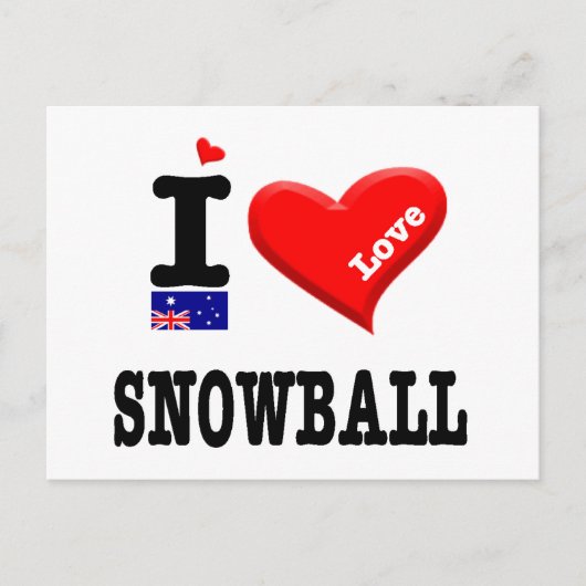 SNOWBALL - I Love - Briefkaart (Voorkant)