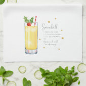 Snowball-kerstcocktail Recipe Kitchen Towel Theedoek (Gevouwen)