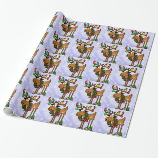Snowball Moose Gift Wrap Cadeaupapier