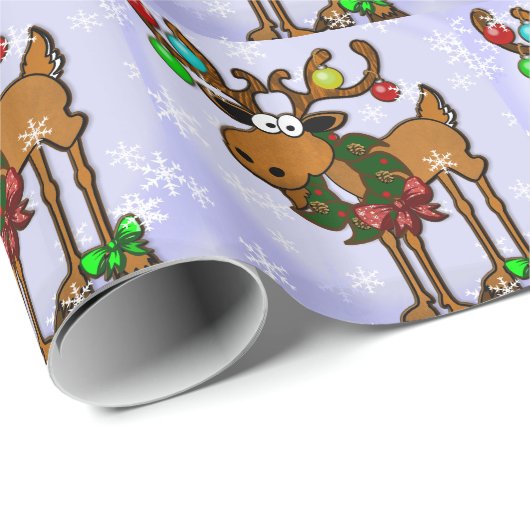 Snowball Moose Gift Wrap Cadeaupapier (Rol Hoek)