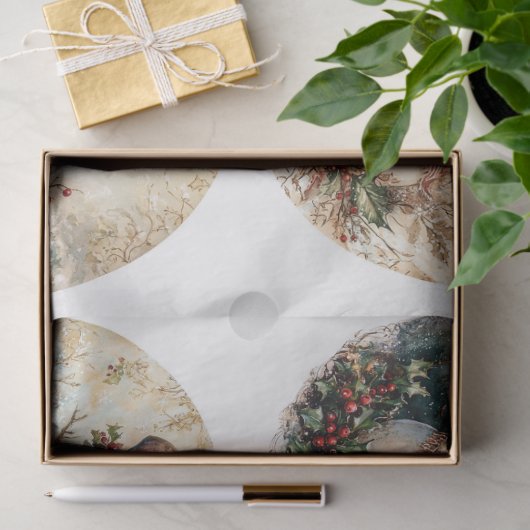 Snowball Onderzetter Rounds Tissuepapier (Geschenk)